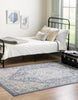 Unique Loom Whitney T-WHIT1 French Blue Area Rug Rectangle Lifestyle Image