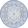 Unique Loom Whitney T-WHIT1 French Blue Area Rug Round Top-down Image