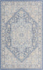 Unique Loom Whitney T-WHIT1 French Blue Area Rug Square Top-down Image