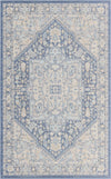 Unique Loom Whitney T-WHIT1 French Blue Area Rug Square Top-down Image