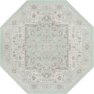Unique Loom Whitney T-WHIT1 Mint Area Rug Octagon Top-down Image