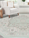 Unique Loom Whitney T-WHIT1 Mint Area Rug Octagon Lifestyle Image Feature