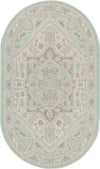 Unique Loom Whitney T-WHIT1 Mint Area Rug Oval Top-down Image