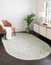 Unique Loom Whitney T-WHIT1 Mint Area Rug Oval Lifestyle Image