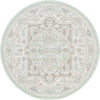 Unique Loom Whitney T-WHIT1 Mint Area Rug Round Top-down Image