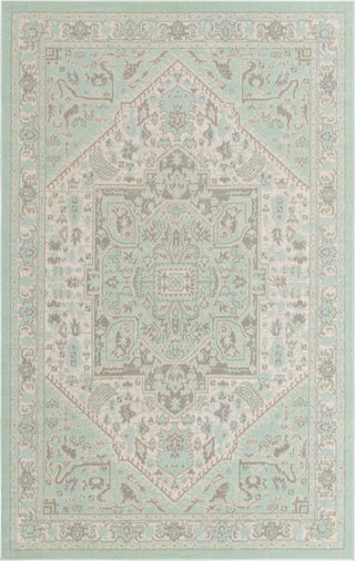 Unique Loom Whitney T-WHIT1 Mint Area Rug Square Top-down Image