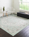 Unique Loom Whitney T-WHIT1 Mint Area Rug Square Lifestyle Image