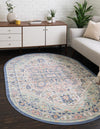 Unique Loom Whitney T-WHIT1 Multi Area Rug Oval Lifestyle Image