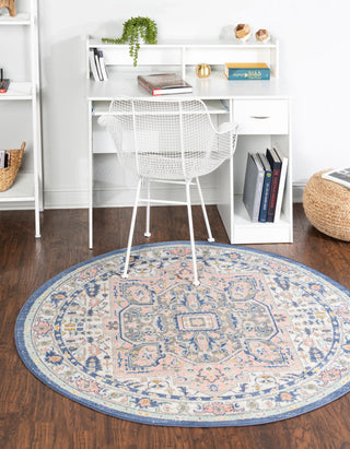 Unique Loom Whitney T-WHIT1 Multi Area Rug Round Lifestyle Image