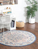 Unique Loom Whitney T-WHIT1 Multi Area Rug Round Lifestyle Image