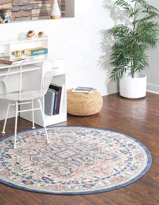 Unique Loom Whitney T-WHIT1 Multi Area Rug Round Lifestyle Image