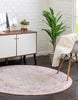 Unique Loom Whitney T-WHIT1 Powder Pink Area Rug Round Lifestyle Image