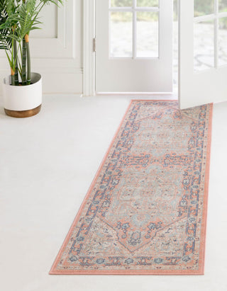 Unique Loom Whitney T-WHIT1 Powder Pink Area Rug Runner Lifestyle Image