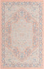 Unique Loom Whitney T-WHIT1 Powder Pink Area Rug Square Top-down Image
