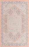 Unique Loom Whitney T-WHIT1 Powder Pink Area Rug Square Top-down Image