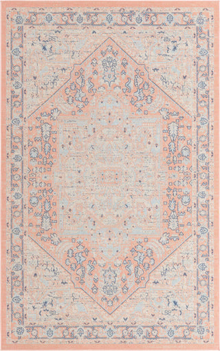 Unique Loom Whitney T-WHIT1 Powder Pink Area Rug Square Top-down Image