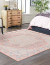 Unique Loom Whitney T-WHIT1 Powder Pink Area Rug Square Lifestyle Image