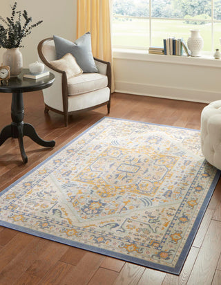 Unique Loom Whitney T-WHIT1 Sky Blue Area Rug Rectangle Lifestyle Image