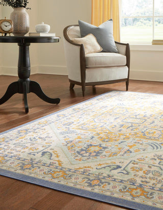 Unique Loom Whitney T-WHIT1 Sky Blue Area Rug Rectangle Lifestyle Image