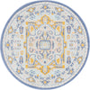 Unique Loom Whitney T-WHIT1 Sky Blue Area Rug Round Top-down Image