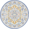 Unique Loom Whitney T-WHIT1 Sky Blue Area Rug Round Top-down Image