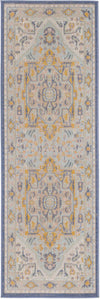 Unique Loom Whitney T-WHIT1 Sky Blue Area Rug Runner Top-down Image