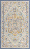 Unique Loom Whitney T-WHIT1 Sky Blue Area Rug Square Top-down Image