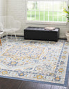 Unique Loom Whitney T-WHIT1 Sky Blue Area Rug Square Lifestyle Image