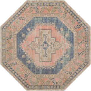 Unique Loom Whitney T-WHIT2 French Blue Area Rug Octagon Top-down Image