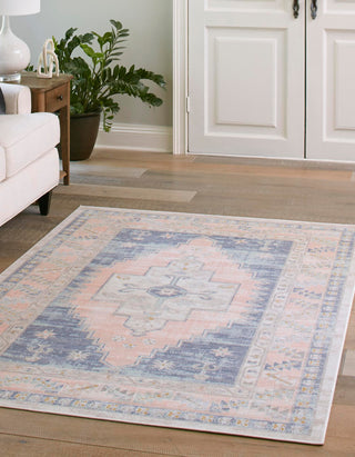 Unique Loom Whitney T-WHIT2 French Blue Area Rug Rectangle Lifestyle Image