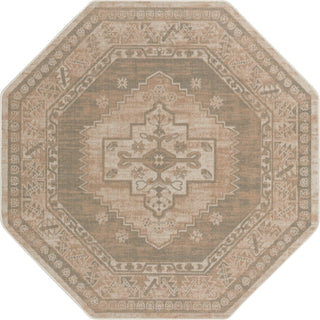 Unique Loom Whitney T-WHIT2 Mink Area Rug Octagon Top-down Image