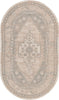 Unique Loom Whitney T-WHIT2 Mink Area Rug Oval Top-down Image