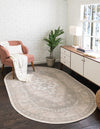 Unique Loom Whitney T-WHIT2 Mink Area Rug Oval Lifestyle Image