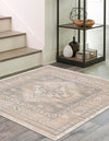 Unique Loom Whitney T-WHIT2 Mink Area Rug Square Lifestyle Image