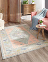 Unique Loom Whitney T-WHIT2 Pink Area Rug Rectangle Lifestyle Image
