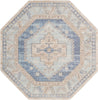 Unique Loom Whitney T-WHIT2 Sky Blue Area Rug Octagon Top-down Image