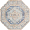Unique Loom Whitney T-WHIT2 Sky Blue Area Rug Octagon Top-down Image