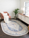 Unique Loom Whitney T-WHIT2 Sky Blue Area Rug Oval Lifestyle Image