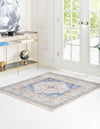 Unique Loom Whitney T-WHIT2 Sky Blue Area Rug Square Lifestyle Image