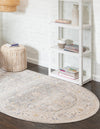Unique Loom Whitney T-WHIT3 Cloud Gray Area Rug Oval Lifestyle Image