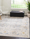 Unique Loom Whitney T-WHIT3 Cloud Gray Area Rug Square Lifestyle Image