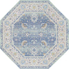 Unique Loom Whitney T-WHIT3 French Blue Area Rug Octagon Top-down Image