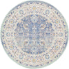 Unique Loom Whitney T-WHIT3 French Blue Area Rug Round Top-down Image