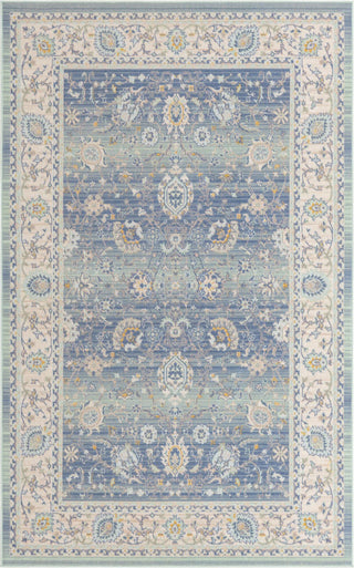 Unique Loom Whitney T-WHIT3 French Blue Area Rug Square Top-down Image