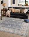 Unique Loom Whitney T-WHIT3 French Blue Area Rug Square Lifestyle Image