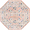 Unique Loom Whitney T-WHIT3 Powder Pink Area Rug Octagon Top-down Image