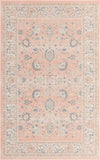 Unique Loom Whitney T-WHIT3 Powder Pink Area Rug Square Top-down Image