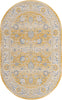 Unique Loom Whitney T-WHIT3 Tuscan Yellow Area Rug Oval Top-down Image