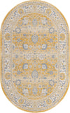 Unique Loom Whitney T-WHIT3 Tuscan Yellow Area Rug Oval Top-down Image