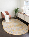 Unique Loom Whitney T-WHIT3 Tuscan Yellow Area Rug Oval Lifestyle Image